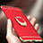 Luxury Metal Frame and Plastic Back Case with Finger Ring Stand for Huawei Honor 9 Premium Red