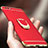 Luxury Metal Frame and Plastic Back Case with Finger Ring Stand for Huawei Honor 9 Red