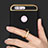 Luxury Metal Frame and Plastic Back Case with Finger Ring Stand for Huawei Honor V8 Black