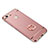 Luxury Metal Frame and Plastic Back Case with Finger Ring Stand for Xiaomi Redmi Note 5A Prime Rose Gold