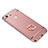 Luxury Metal Frame and Plastic Back Case with Finger Ring Stand for Xiaomi Redmi Note 5A Pro Rose Gold
