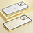Luxury Metal Frame and Plastic Back Cover Case Bling-Bling LF1 for Apple iPhone 14 Plus Gold
