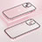 Luxury Metal Frame and Plastic Back Cover Case Bling-Bling LF1 for Apple iPhone 14 Plus Rose Gold