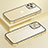 Luxury Metal Frame and Plastic Back Cover Case LF3 for Apple iPhone 13 Pro Max Gold