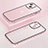 Luxury Metal Frame and Plastic Back Cover Case LF3 for Apple iPhone 13 Rose Gold