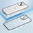 Luxury Metal Frame and Plastic Back Cover Case LF3 for Apple iPhone 13 Silver