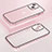 Luxury Metal Frame and Plastic Back Cover Case LF3 for Apple iPhone 14 Rose Gold