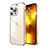 Luxury Metal Frame and Plastic Back Cover Case LF7 for Apple iPhone 13 Pro Gold