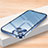 Luxury Metal Frame and Plastic Back Cover Case LK2 for Apple iPhone 13 Blue