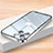 Luxury Metal Frame and Plastic Back Cover Case LK2 for Apple iPhone 13 Silver