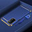 Luxury Metal Frame and Plastic Back Cover Case P01 for OnePlus Nord N200 5G Blue