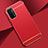 Luxury Metal Frame and Plastic Back Cover Case P02 for OnePlus Nord N200 5G Red