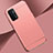 Luxury Metal Frame and Plastic Back Cover Case P02 for OnePlus Nord N200 5G Rose Gold