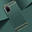 Luxury Metal Frame and Plastic Back Cover Case P02 for Oppo A53s 5G Midnight Green