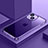 Luxury Metal Frame and Plastic Back Cover Case QC4 for Apple iPhone 13 Purple
