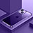 Luxury Metal Frame and Plastic Back Cover Case QC4 for Apple iPhone 14 Plus Purple