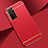 Luxury Metal Frame and Plastic Back Cover Case T01 for Huawei P40 Lite 5G Red