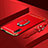 Luxury Metal Frame and Plastic Back Cover Case with Finger Ring Stand A01 for Huawei Honor 9X Red