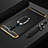 Luxury Metal Frame and Plastic Back Cover Case with Finger Ring Stand A01 for Oppo A5 (2020)