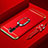 Luxury Metal Frame and Plastic Back Cover Case with Finger Ring Stand A01 for Oppo A5 (2020) Red