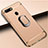 Luxury Metal Frame and Plastic Back Cover Case with Finger Ring Stand A01 for Oppo A7