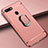 Luxury Metal Frame and Plastic Back Cover Case with Finger Ring Stand A01 for Oppo A7