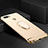Luxury Metal Frame and Plastic Back Cover Case with Finger Ring Stand A02 for Oppo AX7 Gold