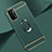 Luxury Metal Frame and Plastic Back Cover Case with Finger Ring Stand P02 for OnePlus Nord N200 5G