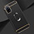 Luxury Metal Frame and Plastic Back Cover Case with Finger Ring Stand P02 for Oppo A56 5G