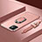 Luxury Metal Frame and Plastic Back Cover Case with Finger Ring Stand T01 for Apple iPhone 11 Rose Gold