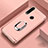 Luxury Metal Frame and Plastic Back Cover Case with Finger Ring Stand T01 for Huawei Honor 20i Rose Gold
