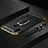 Luxury Metal Frame and Plastic Back Cover Case with Finger Ring Stand T01 for Huawei Nova 4e Black