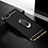 Luxury Metal Frame and Plastic Back Cover Case with Finger Ring Stand T01 for Oppo R17 Neo Black