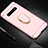 Luxury Metal Frame and Plastic Back Cover Case with Finger Ring Stand T01 for Samsung Galaxy S10