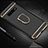 Luxury Metal Frame and Plastic Back Cover Case with Finger Ring Stand T01 for Samsung Galaxy S10 Black