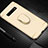 Luxury Metal Frame and Plastic Back Cover Case with Finger Ring Stand T01 for Samsung Galaxy S10 Gold