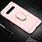 Luxury Metal Frame and Plastic Back Cover Case with Finger Ring Stand T01 for Samsung Galaxy S10 Plus