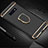 Luxury Metal Frame and Plastic Back Cover Case with Finger Ring Stand T01 for Samsung Galaxy S10e Black