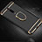 Luxury Metal Frame and Plastic Back Cover Case with Finger Ring Stand T01 for Xiaomi Redmi K20 Black