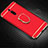 Luxury Metal Frame and Plastic Back Cover Case with Finger Ring Stand T01 for Xiaomi Redmi K20 Red