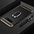 Luxury Metal Frame and Plastic Back Cover Case with Finger Ring Stand T02 for Samsung Galaxy S10 5G Black