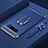 Luxury Metal Frame and Plastic Back Cover Case with Finger Ring Stand T02 for Samsung Galaxy S10 5G Blue