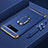 Luxury Metal Frame and Plastic Back Cover Case with Finger Ring Stand T02 for Samsung Galaxy S10 Plus Blue