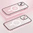 Luxury Metal Frame and Plastic Back Cover Case with Mag-Safe Magnetic Bling-Bling LF1 for Apple iPhone 14 Plus Rose Gold
