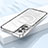 Luxury Metal Frame and Plastic Back Cover Case with Mag-Safe Magnetic for Samsung Galaxy S22 5G Silver