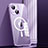 Luxury Metal Frame and Plastic Back Cover Case with Mag-Safe Magnetic JL1 for Apple iPhone 13 Purple