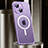 Luxury Metal Frame and Plastic Back Cover Case with Mag-Safe Magnetic JL2 for Apple iPhone 13 Purple