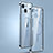 Luxury Metal Frame and Plastic Back Cover Case with Mag-Safe Magnetic JL3 for Apple iPhone 14 Blue