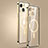 Luxury Metal Frame and Plastic Back Cover Case with Mag-Safe Magnetic JL3 for Apple iPhone 14 Gold