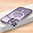 Luxury Metal Frame and Plastic Back Cover Case with Mag-Safe Magnetic LK2 for Apple iPhone 13 Pro Max Purple
